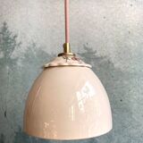 Beige ceramic lamp and decorative bowl