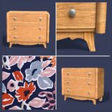 Commode art déco chêne brut