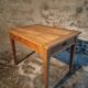 French rural farmhouse table with two drawers, 19th century.