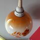 Suspension in opaline globe floral 70s
