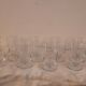 Set of 12 engraved stem glasses with ear of corn pattern from the 60s.