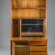 Grande bibliothèque vintage avec bar en teck par Heinrich Riestenpatt, années 1960