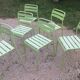 Six Roxö metal stackable chairs by Ola Wihlborg for Ikea 2010