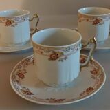 Porcelain cups UC Limoges, series of three