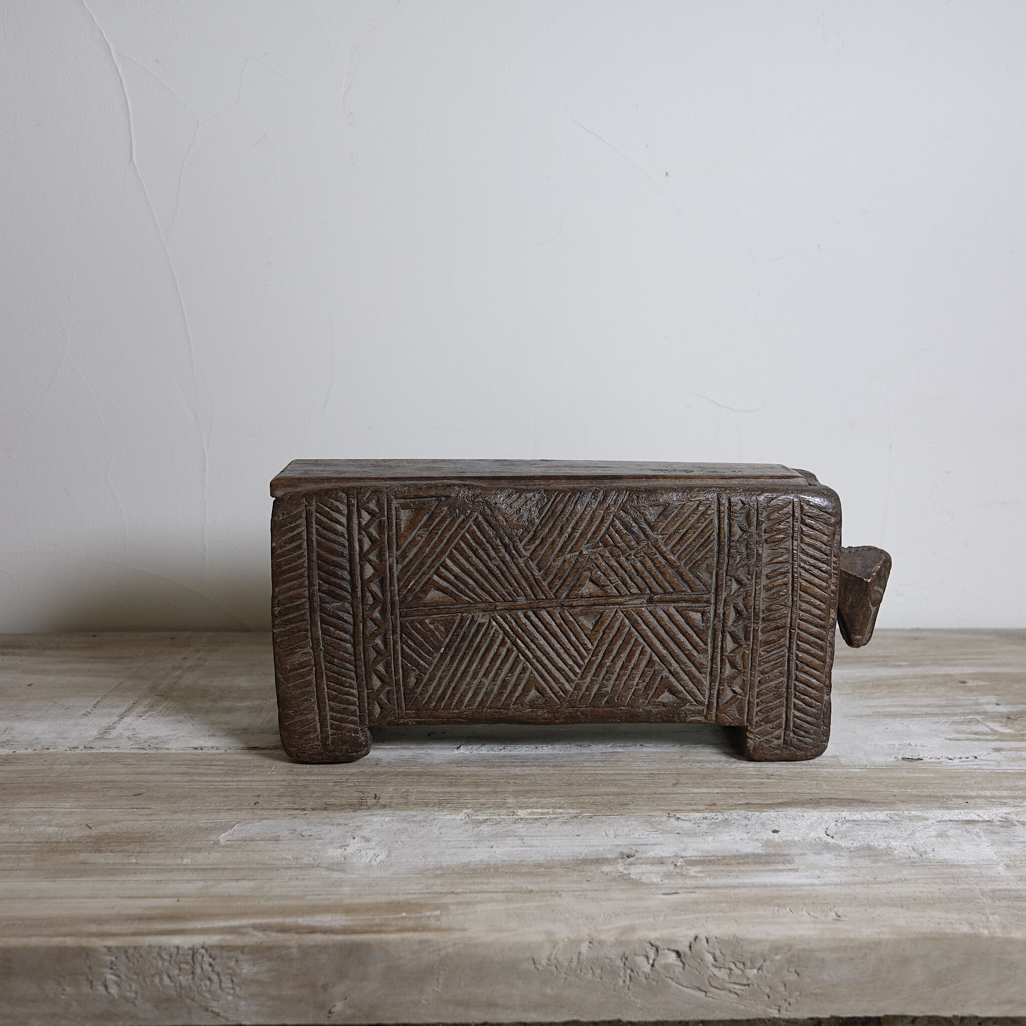 Old wooden spice box