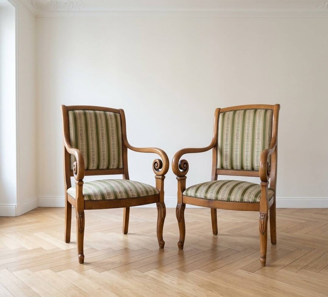 Pair of antique-style armchairs