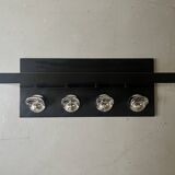 Large black magazine rack by Giotto Stoppino for Kartell, Italy 1970.