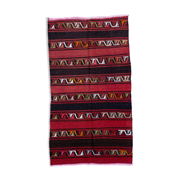 Medium Vintage Turkish Kilim Rug 188x104 cm Wool Kelim