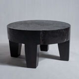 Coffee table en bois massif monoxyle noir