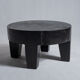 Coffee table en bois massif monoxyle noir