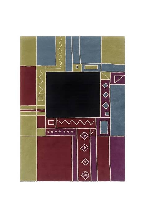 Tisca "Krumi" hand-tufted wool rug, France 1990s