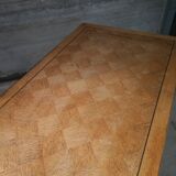 Table chêne moderniste cubique art déco 1940