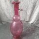 Carafe in blown glass color heart of pigeon