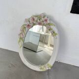 Italian style ceramic flower mirror