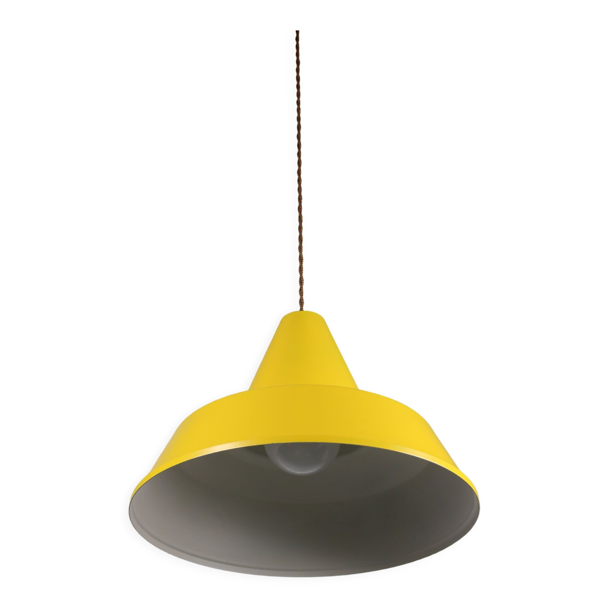 Vintage yellow metal lamp