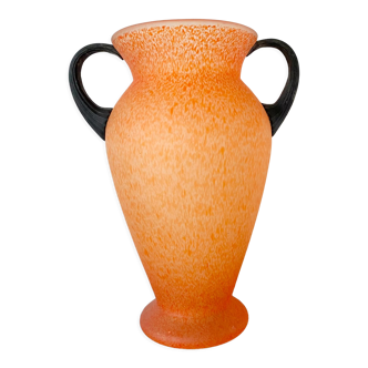 Vase vintage en pâte de verre