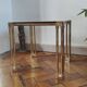 Vintage 1970s side table / Smoked glass accent table