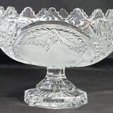 Cut crystal stemmed bowl