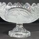 Cut crystal stemmed bowl