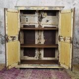Low cabinet two doors in mango tree, patinated effect