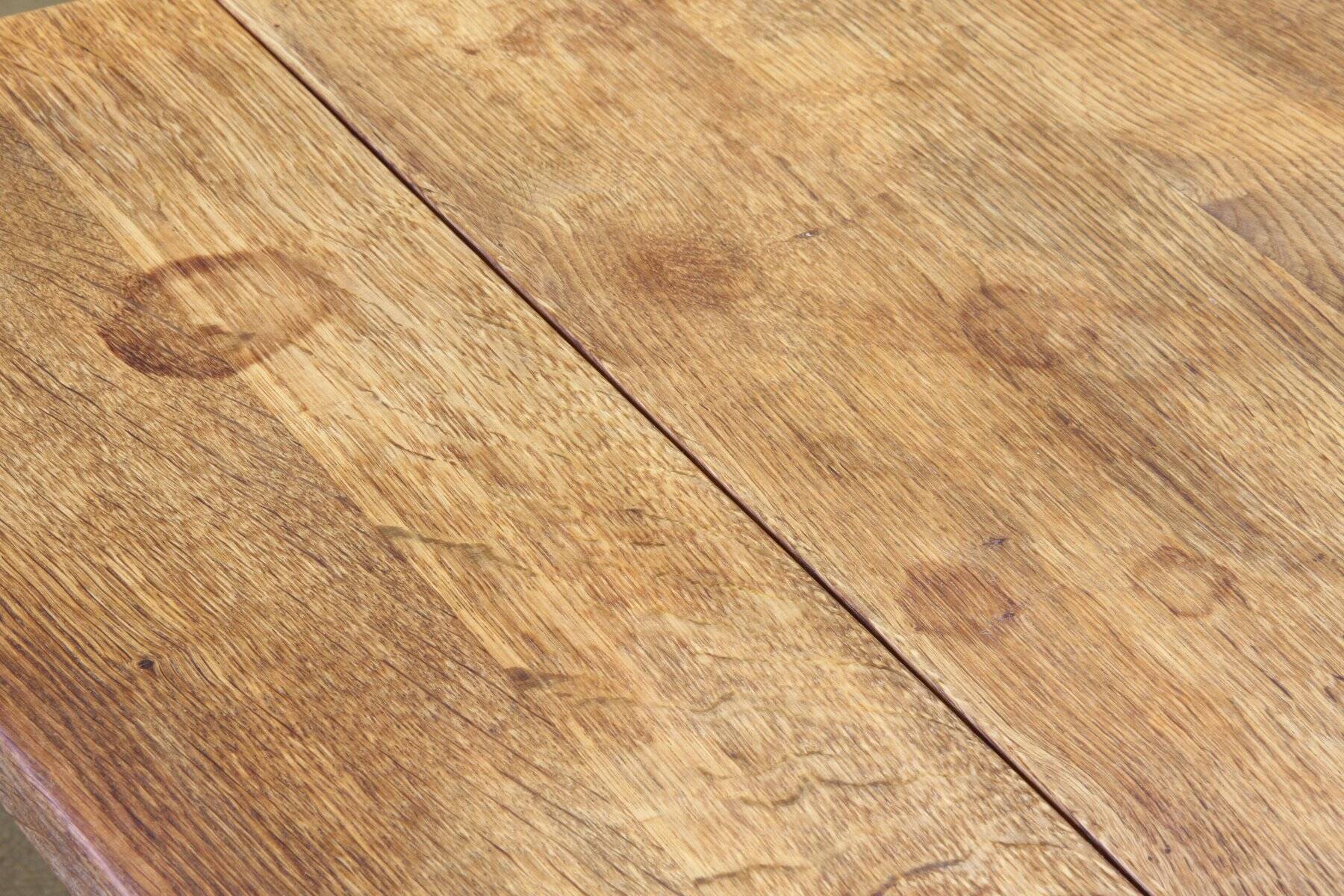 Mid-century brutalist Danish coffee table in oak attributed to Kjærnulf, 1960s