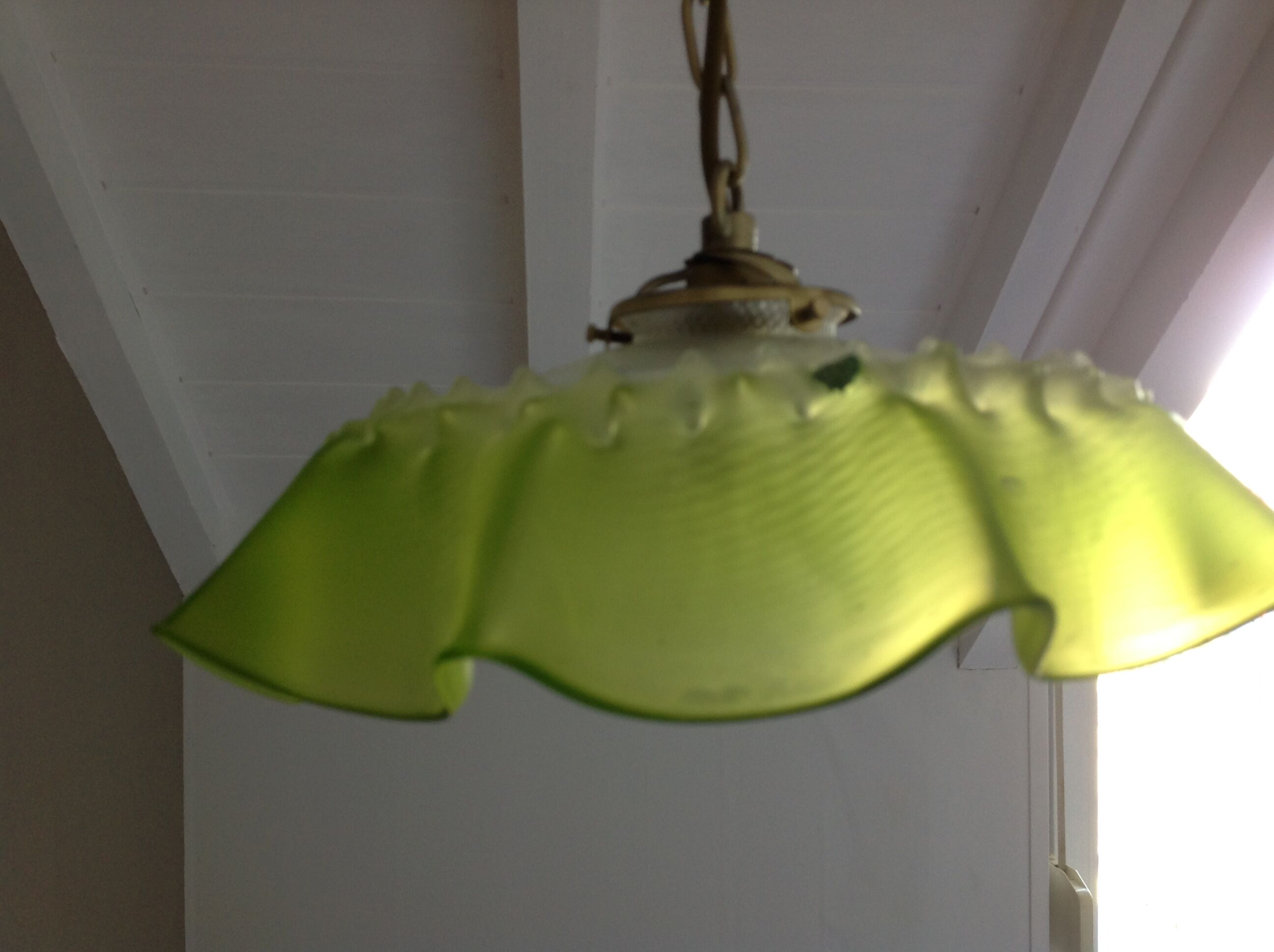 Art deco style glass suspension / 30-40 years
