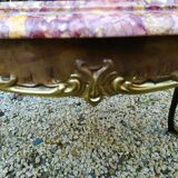 Coffee table Louis XV pink marble