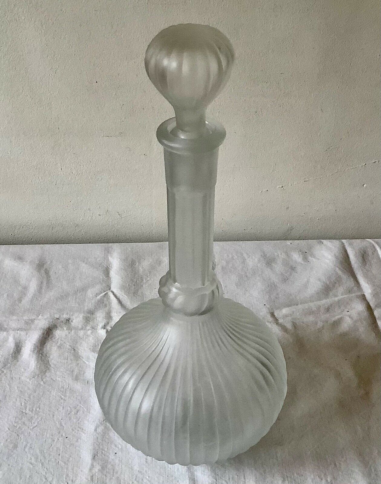 Frosted glass carafe
