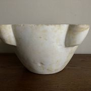 19th-century neo-classical mortar in XXL white marble