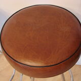 Pair of hockers, bar chairs 70s