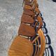 7 chaises de bistrot en bois courbé Baumann