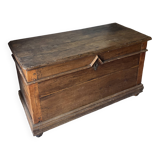 Large old 18th century solid wood chest / trunk / vintage flea market