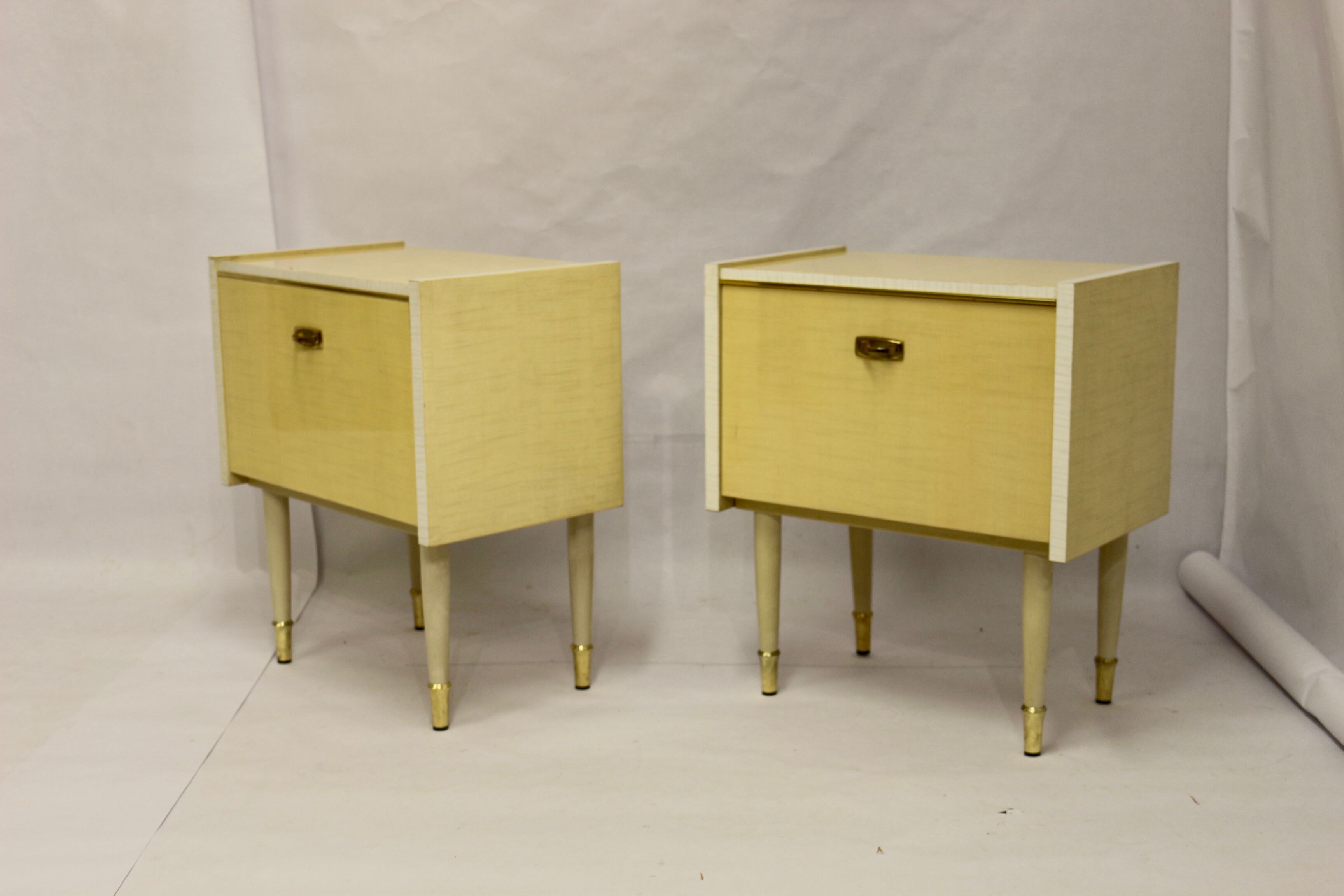 Pair of bedside tables from the middle of the century, 1950s