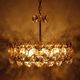 1970s Palwa Chandelier, gold plate and faceted crystals