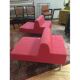 Pair of fuchsia chairs fabric