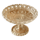 Vintage molded glass compote dish