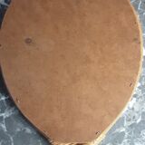 Hand-faced mirror - rattan - year 70