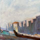 Oil on canvas "a small quiet port" 1980s
