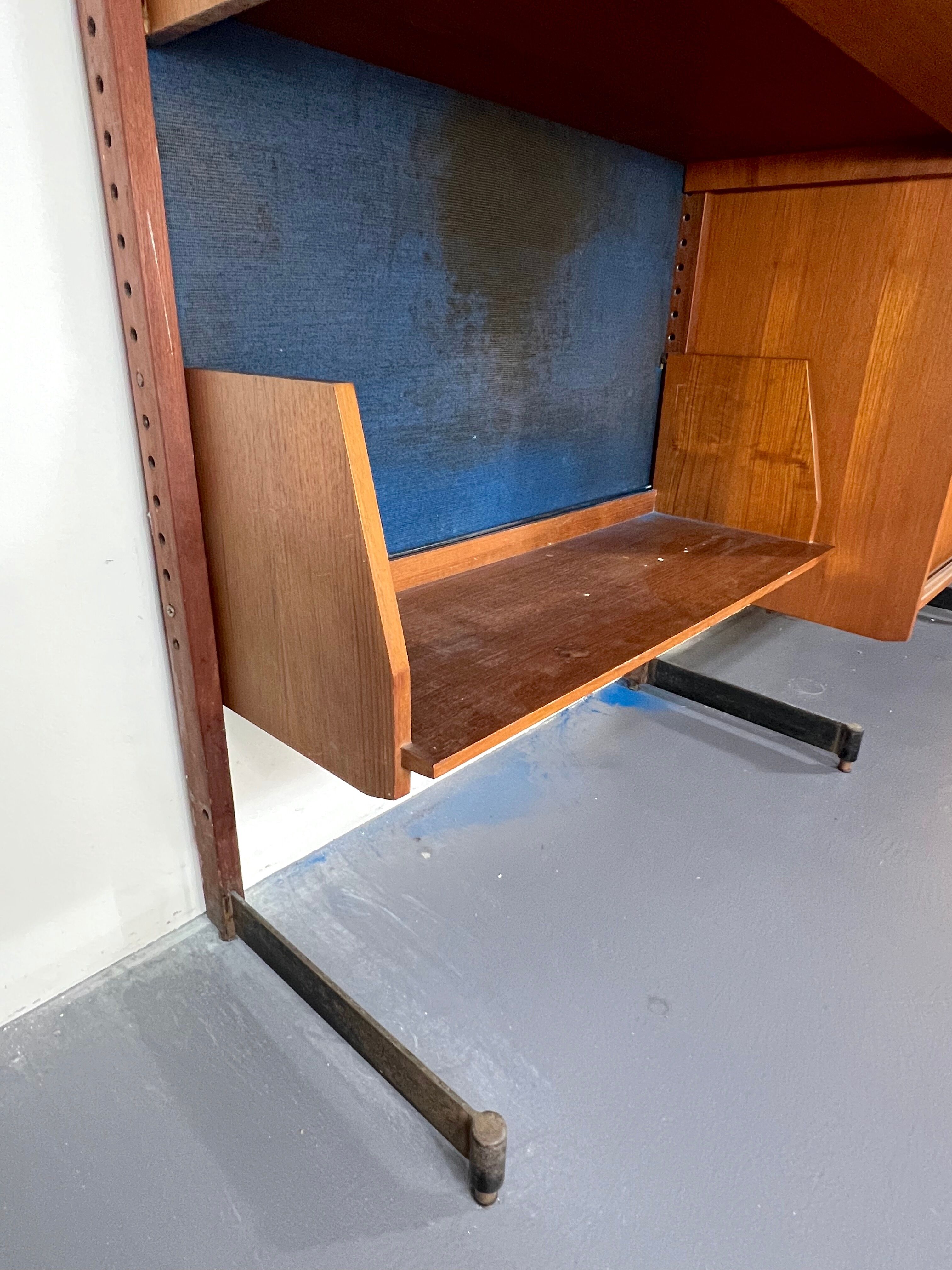 Mid-Century Modern modular wood bookcase from 50s