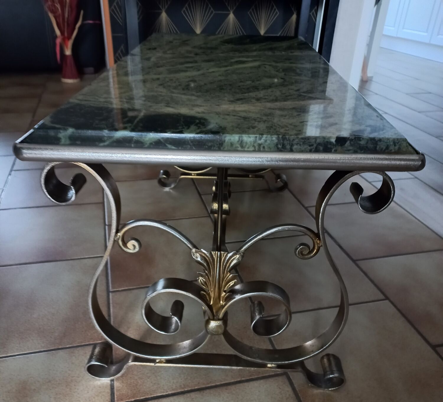 Old marble coffee table