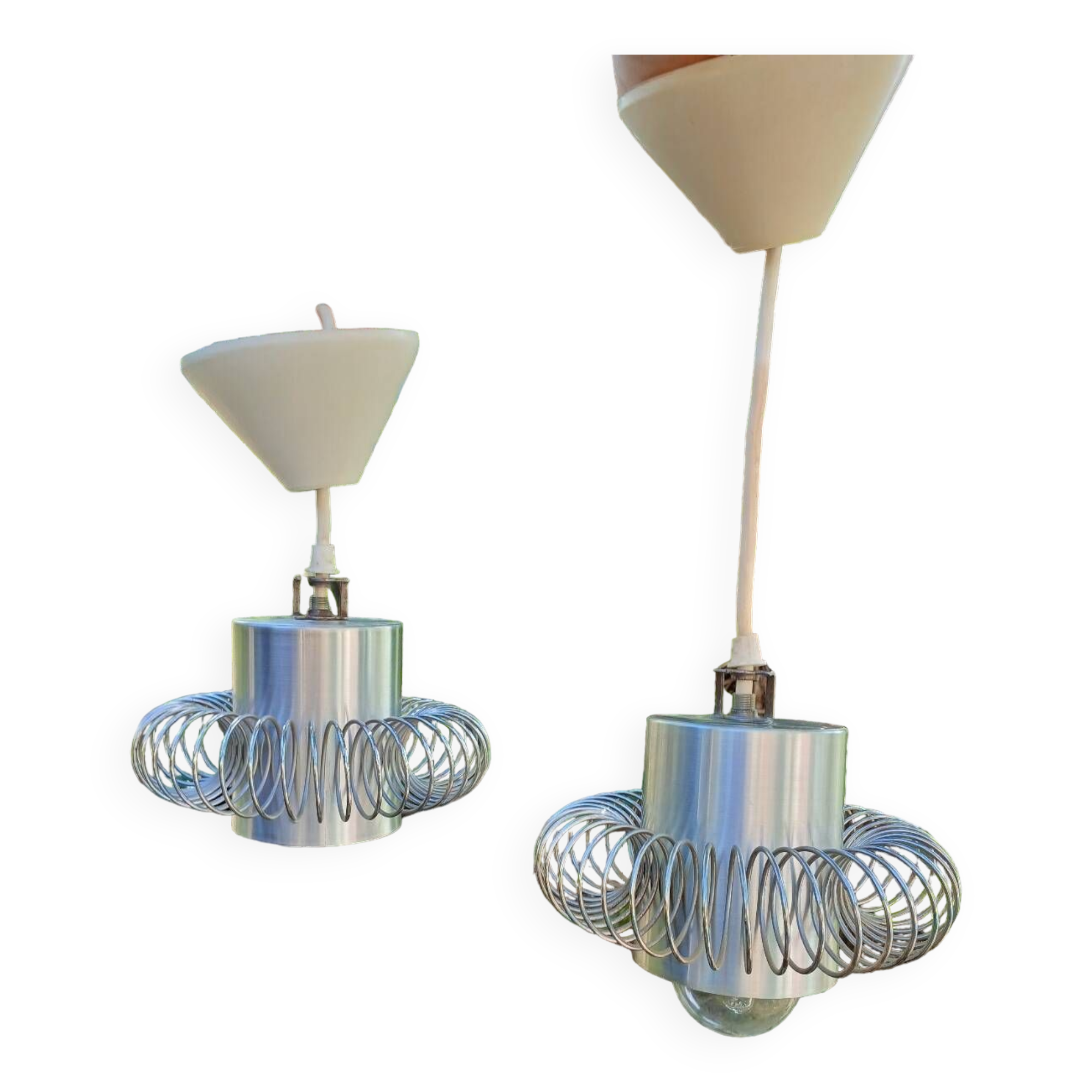 Pair of 70s pendant lights