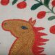 Vintage embroidered cushion cover 46x150 cm