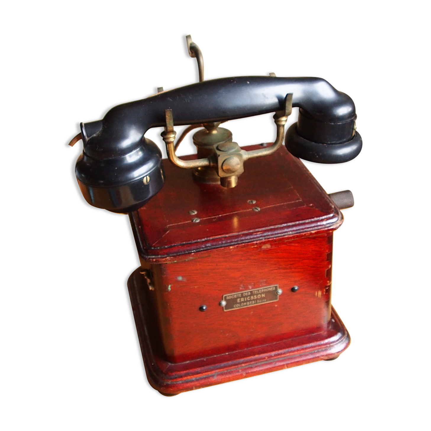 Ericsson antique telephone in wood and bakelite