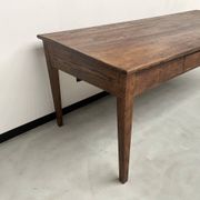 Grande table écritoire des années 40 en chêne massif