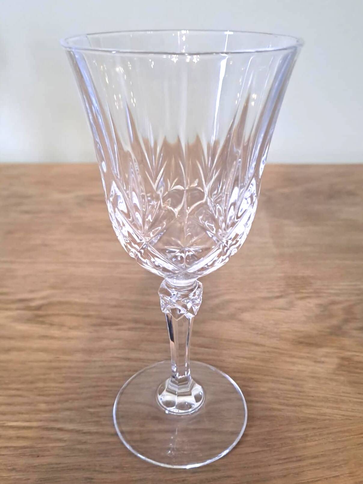 5 crystal stemmed glasses