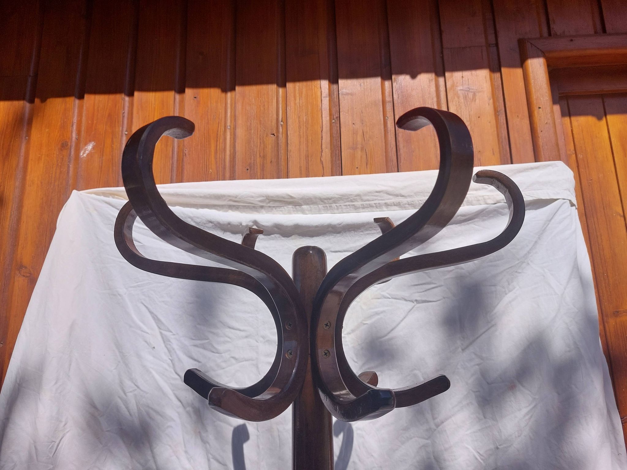wooden parrot coat rack, bistro, vintage