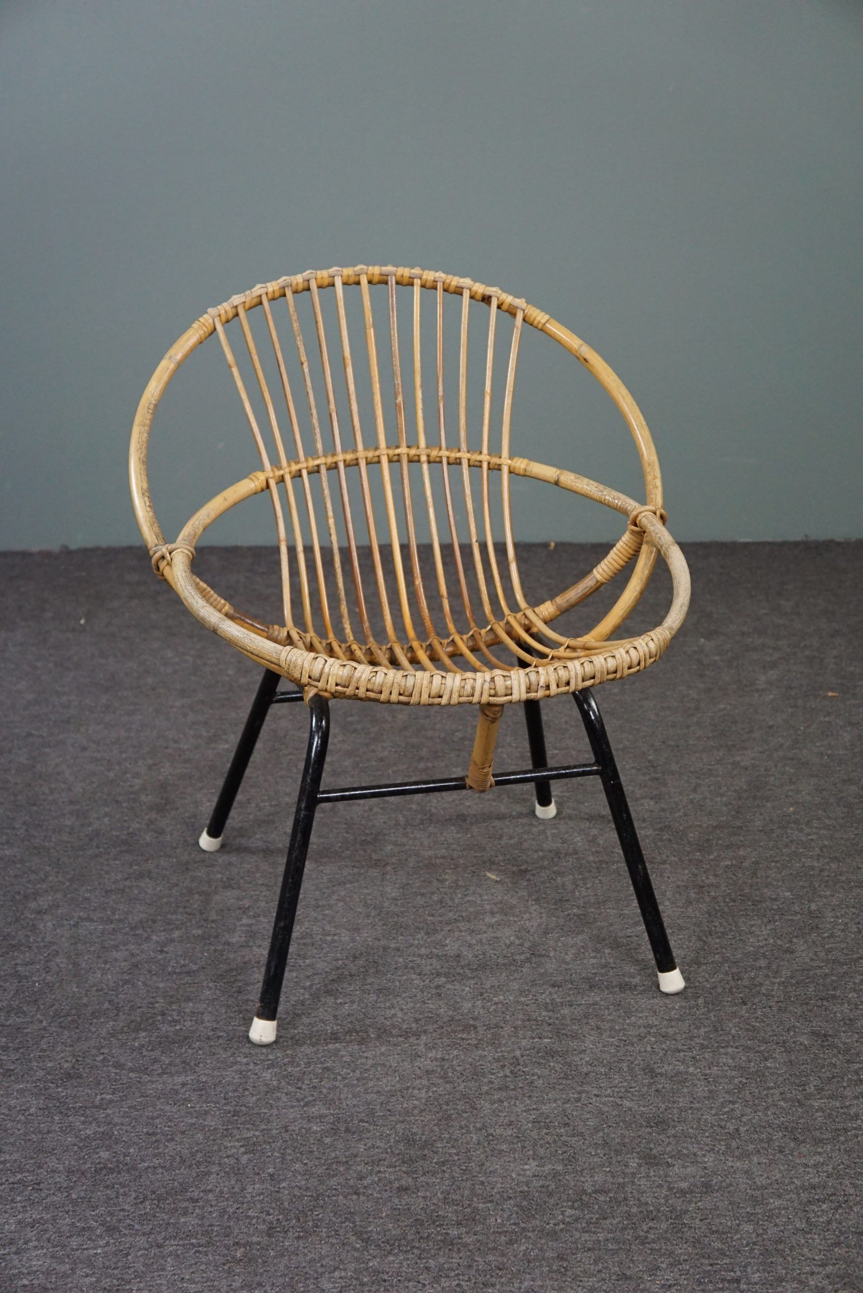 Rattan armchair Dutch Design 1960