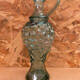 Antique glass pitcher ewer grape cluster shape vintage
