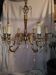 Lustre à pampilles cristal 6 lampes bougies