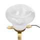 Mid-century table lamp from the 1970s, brass and glass, E27